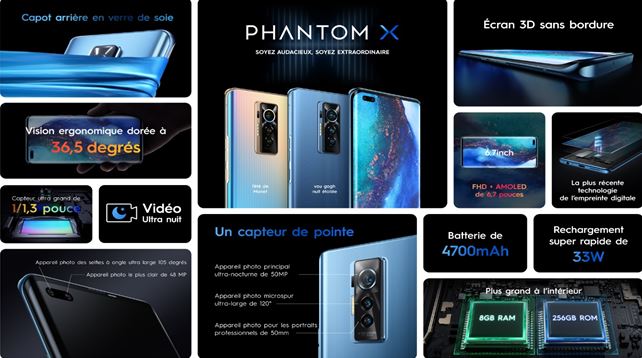 Tecno Mobile se lance dans le TRES haut de gamme avec le PHANTOM X